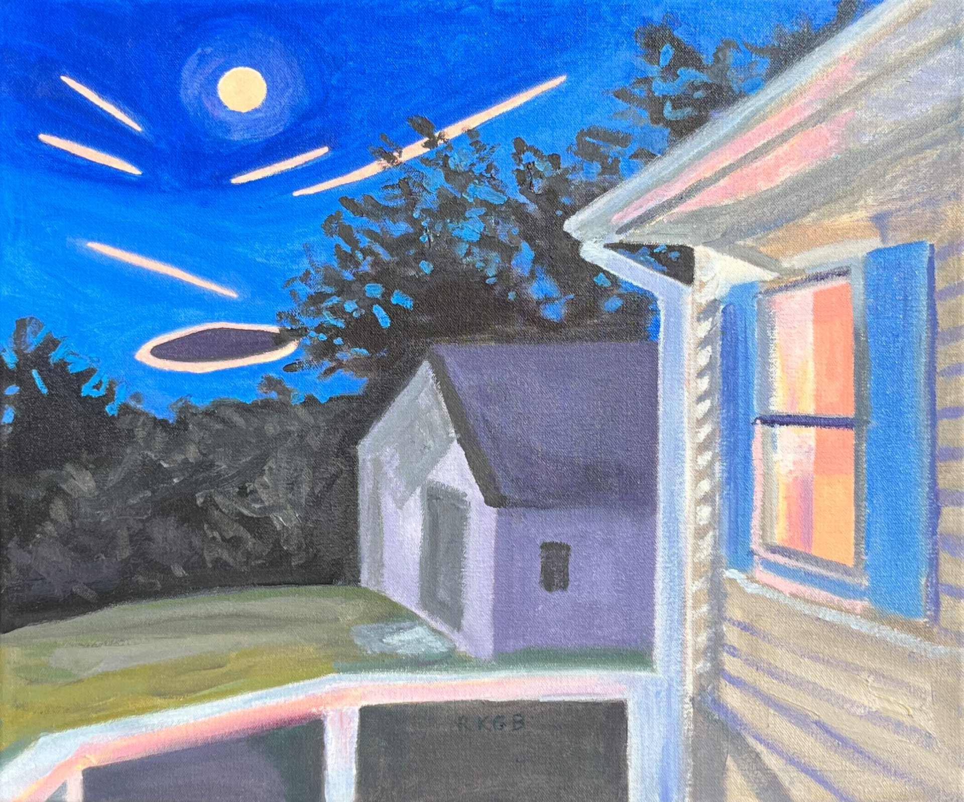 Full Moon Over Cottage #2