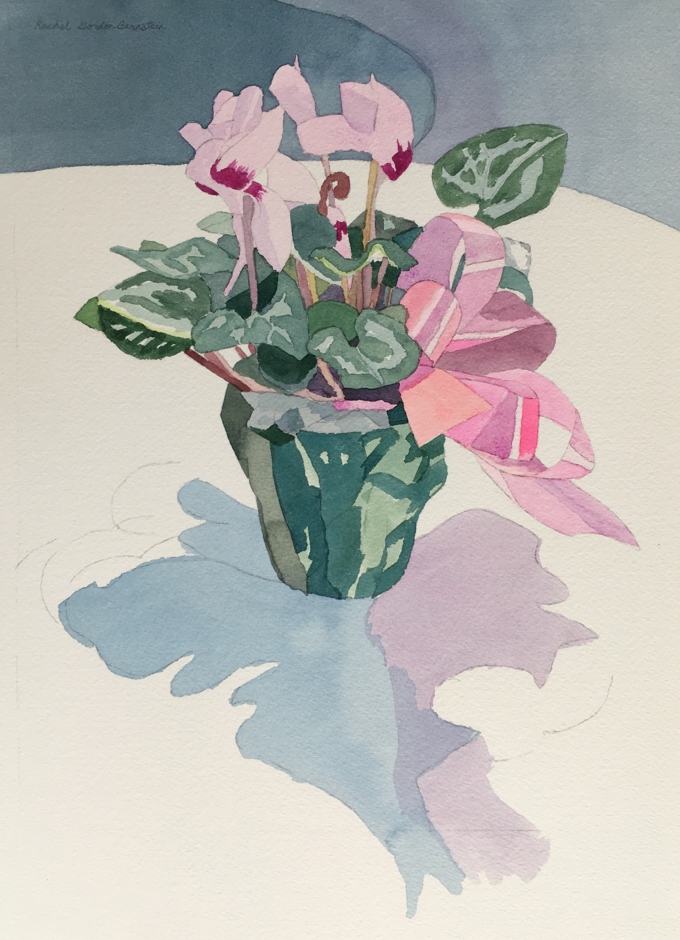 On Tiptoe (Pink & Crimson Cyclamen)